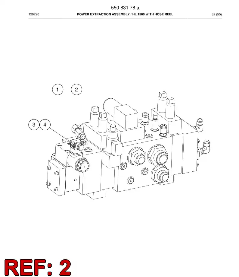 55083125 550 831 25 Hosing - Sandvik Technical Drawing