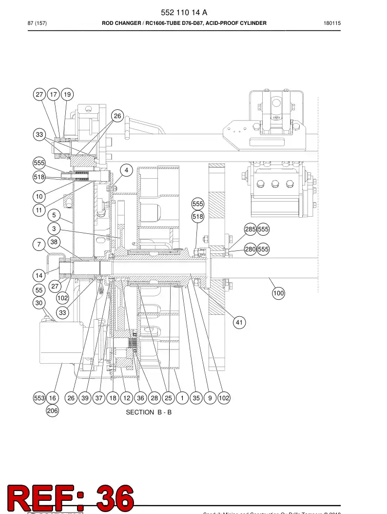 55083327a 550 833 27a RANHURA - Sandvik Technical Drawing