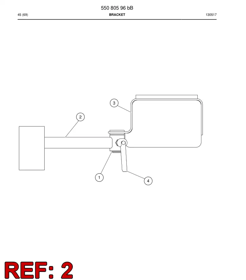 55083451 550 834 51 Supporting block - Sandvik Technical Drawing