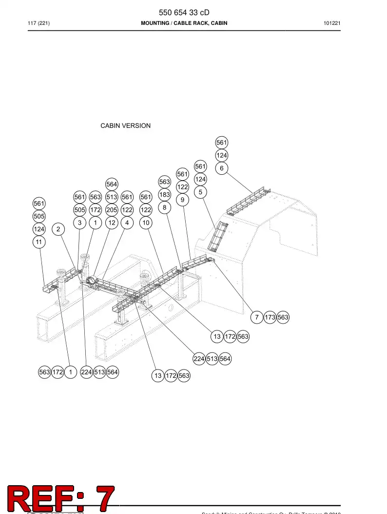 55083634 550 836 34 Plate - Sandvik Technical Drawing