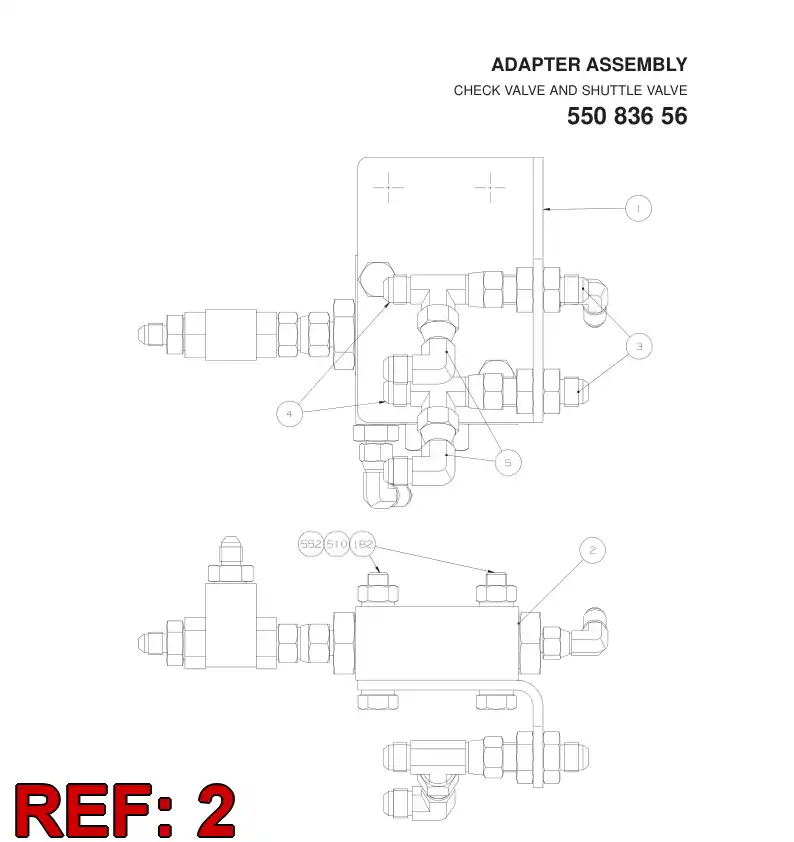 55083649 550 836 49 CHECK VALVE ASSEMBLY - Sandvik Technical Drawing