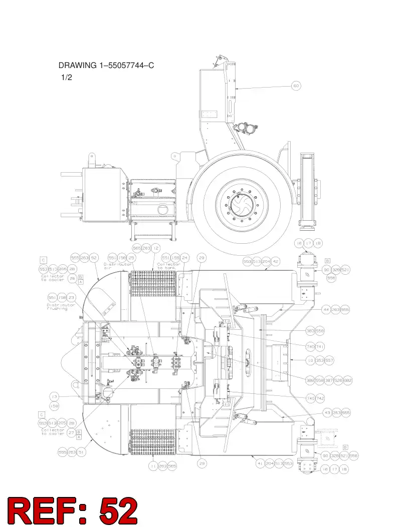 55083657 550 836 57 SIDE BOX - Sandvik Technical Drawing