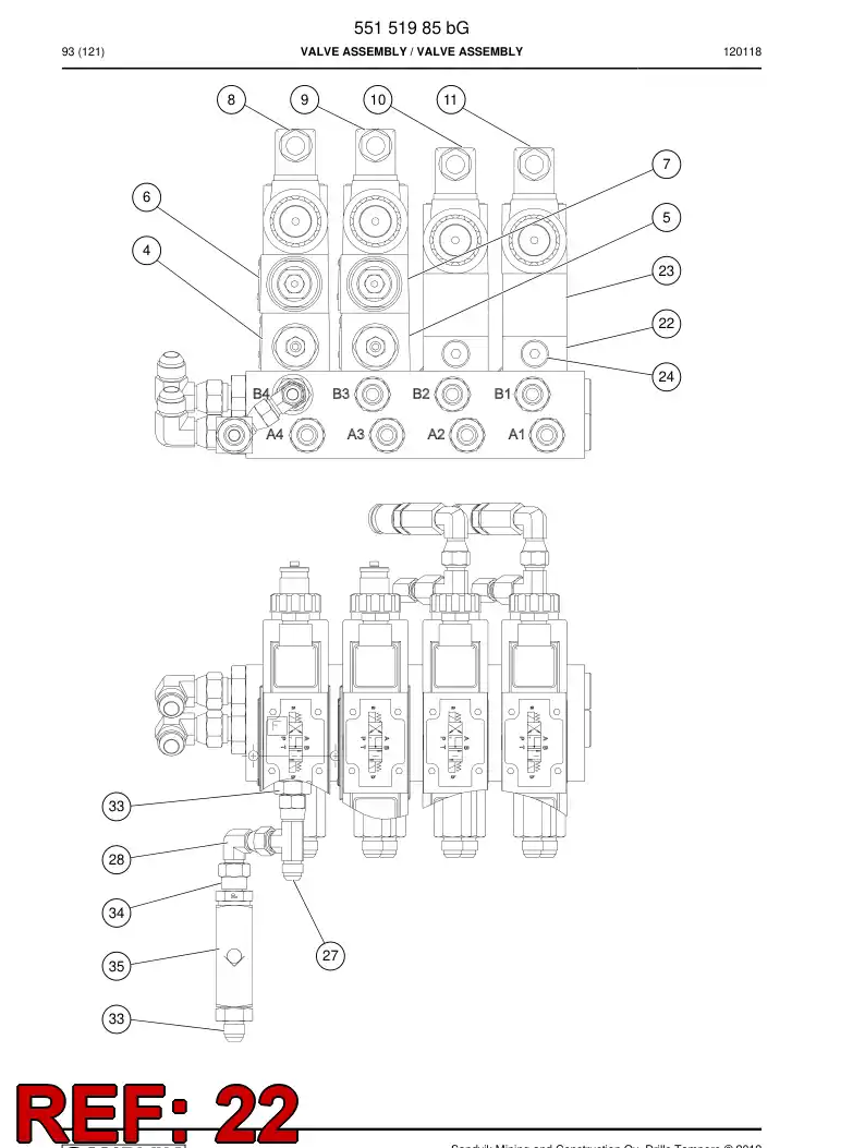 55083661a 550 836 61a Section - Sandvik Technical Drawing