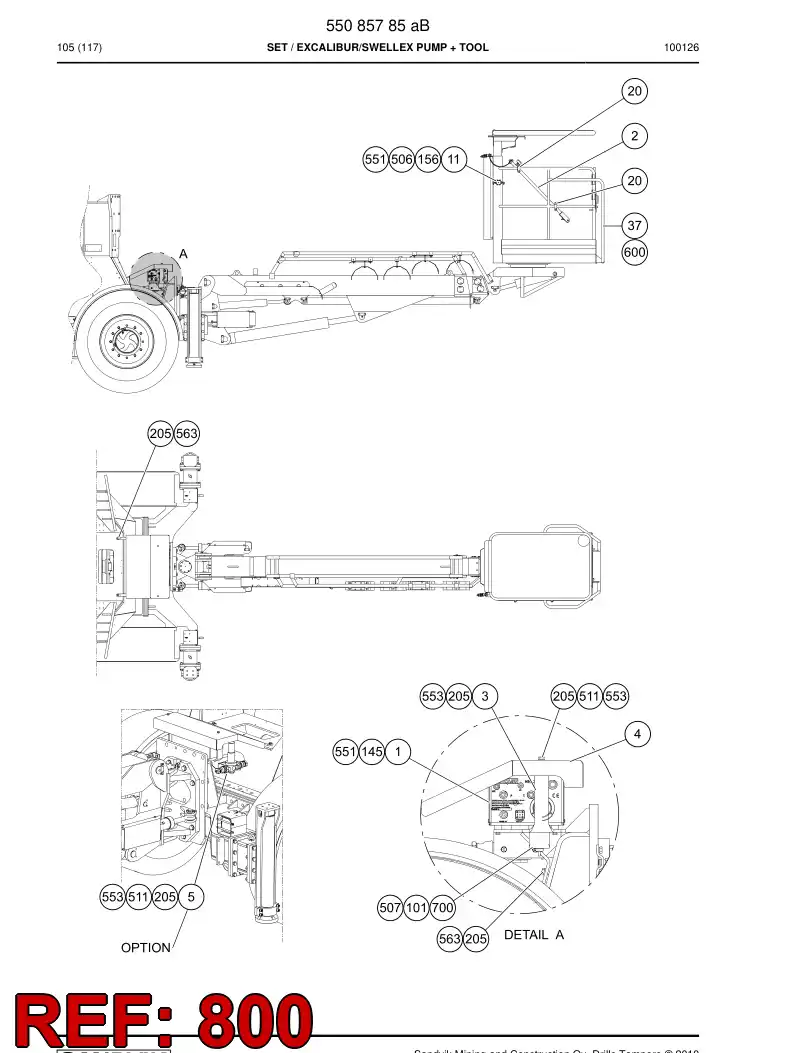 55083729h 550 837 29h HOSING - Sandvik Technical Drawing