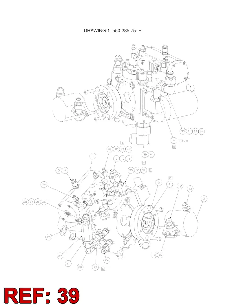 55083738 550 837 38 STRAIGHT THREAD ADAPTER - Sandvik Technical Drawing