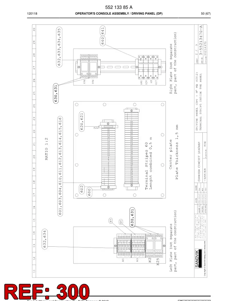 55083974a 550 839 74a DOUBLE HEAD PUSH BUTTON - Sandvik Technical Drawing