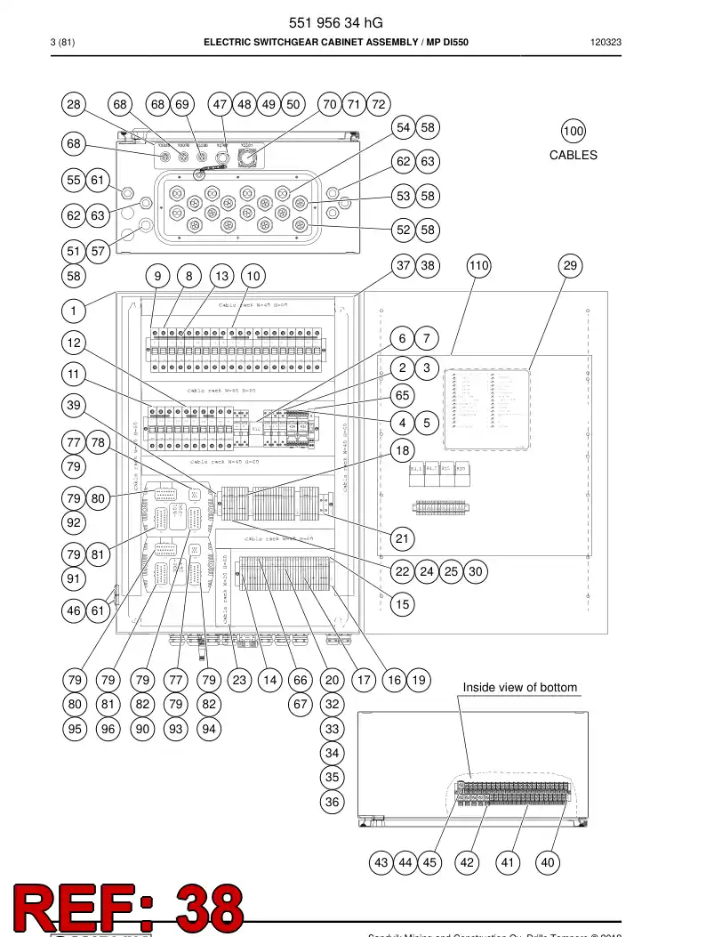 55084031 550 840 31 Cover - Sandvik Technical Drawing