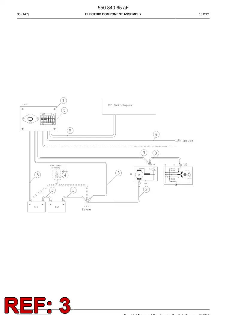 55084049 550 840 49 Wiring harness assembly - Sandvik Technical Drawing