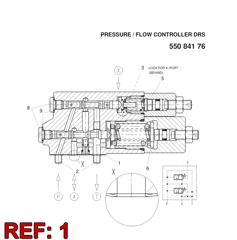 55084178 550 841 78 Plate, Gasket - Sandvik Technical Drawing