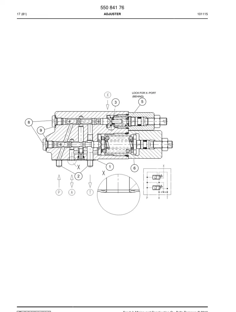 55084184a 550 841 84a KIT DE REPARAO - Sandvik Technical Drawing