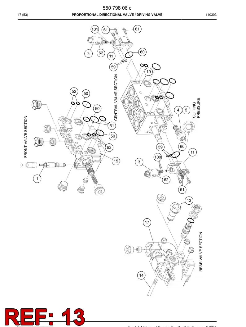 55084202 550 842 02 Adapter - Sandvik Technical Drawing
