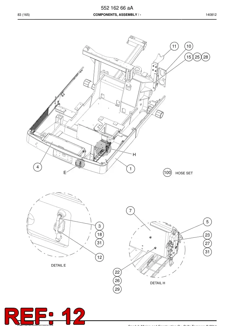 55084234b 550 842 34b Bar, Locking - Sandvik Technical Drawing