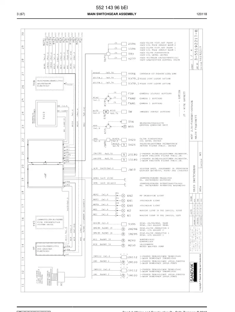 55084332a 550 843 32a Cable gland set - Sandvik Technical Drawing
