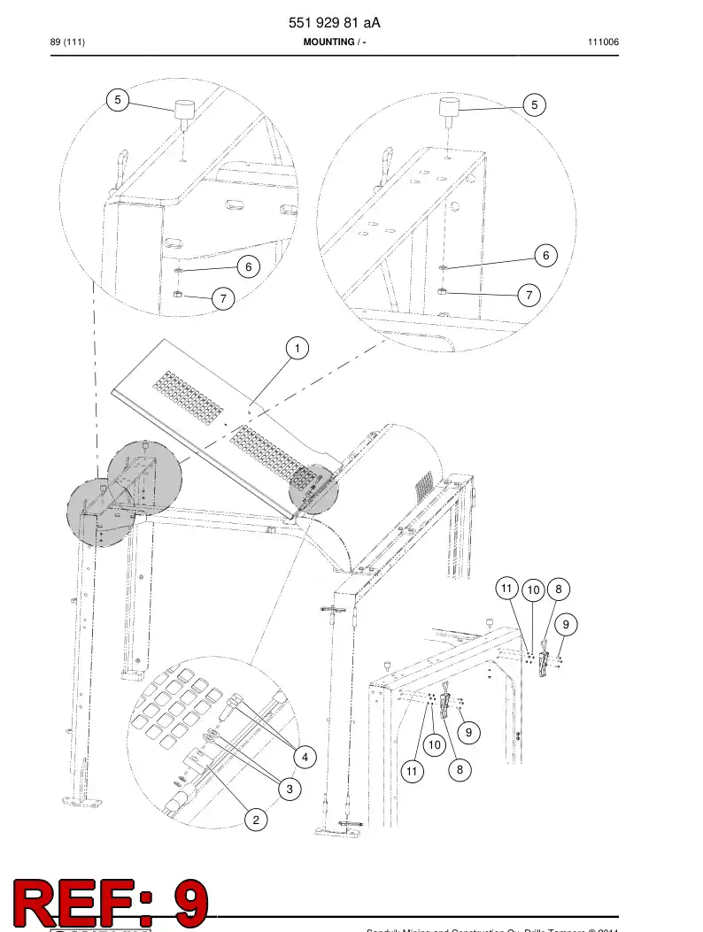 550 844 57 Hexagon socket countersunk head bolt - drawing