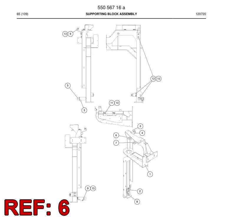 55084500 550 845 00 Support - Sandvik Technical Drawing