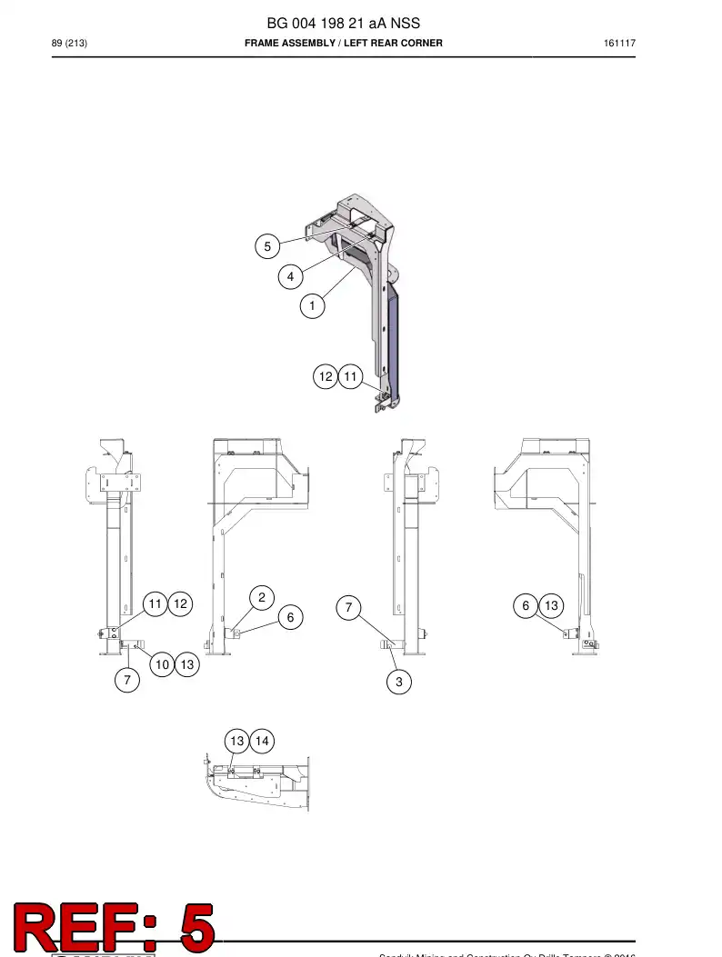 55084501a 550 845 01a Support - Sandvik Technical Drawing