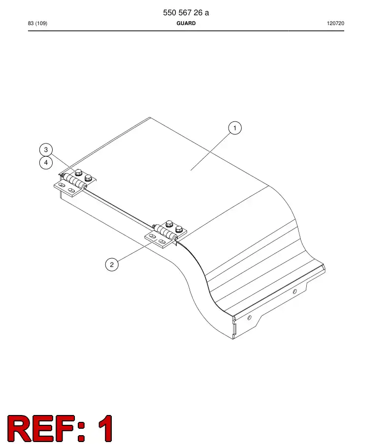 55084524 550 845 24 Guard - Sandvik Technical Drawing