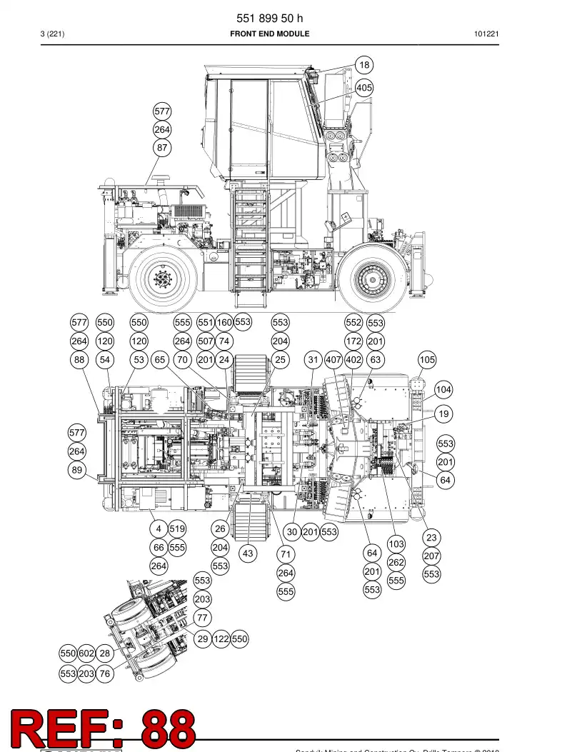 55084538 550 845 38 Supporting block - Sandvik Technical Drawing