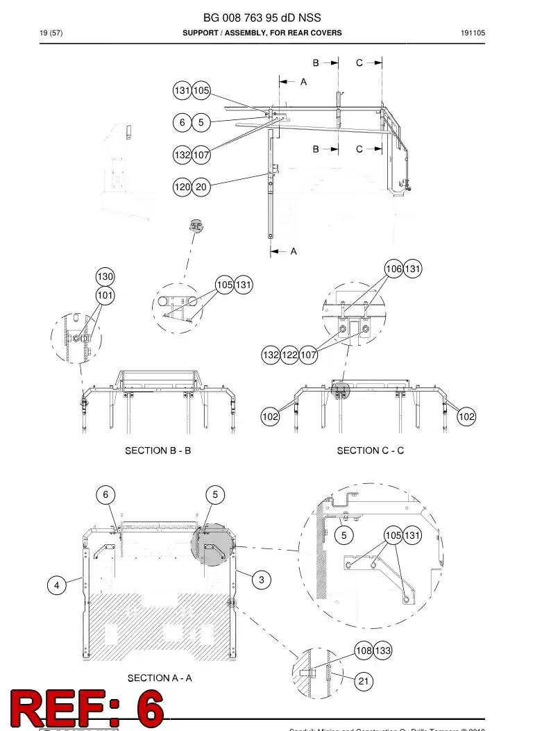 55084538b 550 845 38b Supporting block - Sandvik Technical Drawing