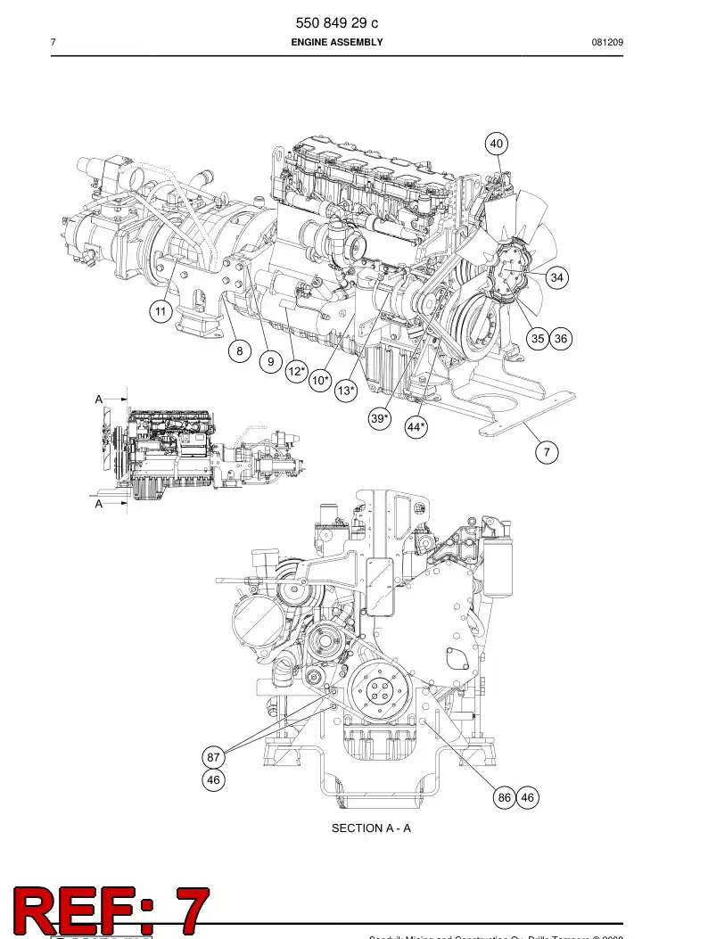 55084566 550 845 66 Supporting block - Sandvik Technical Drawing
