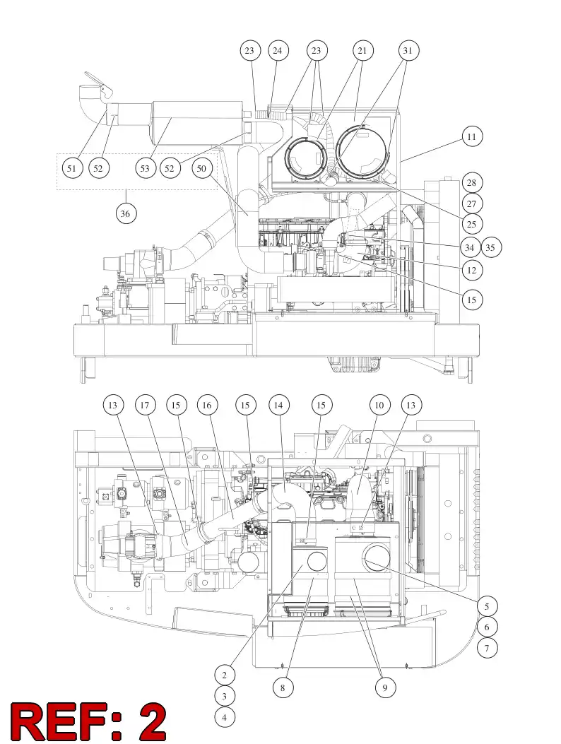55084694 550 846 94 AIR FILTER (COMPRESSOR AND ENGINE) - Sandvik Technical Drawing