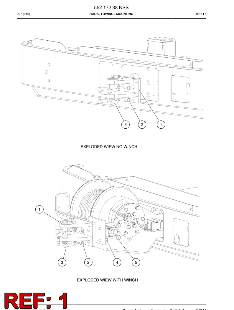 55084787a 550 847 87a Towing eye - Sandvik Technical Drawing