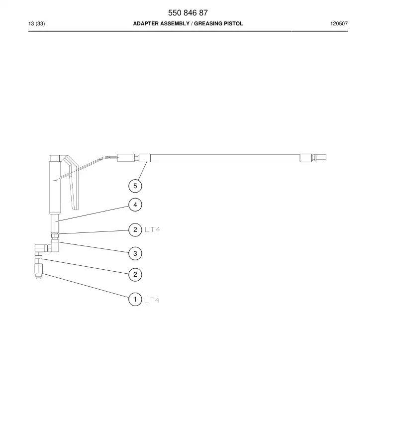 55084814 550 848 14 Adapter (hydraulic) - Sandvik Technical Drawing