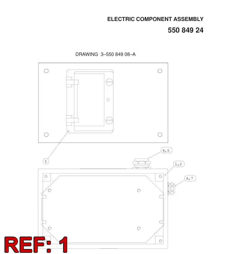 55084827 550 848 27 STAINLESS STEEL ENCLOSURE - Sandvik Technical Drawing