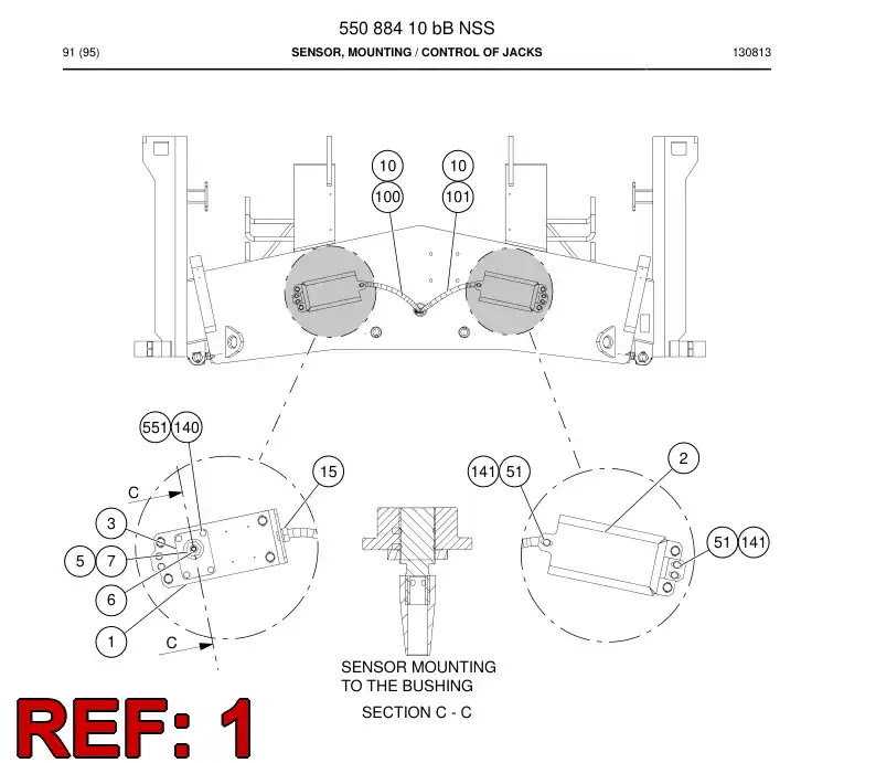 55084853a 550 848 53a Supporting block - Sandvik Technical Drawing