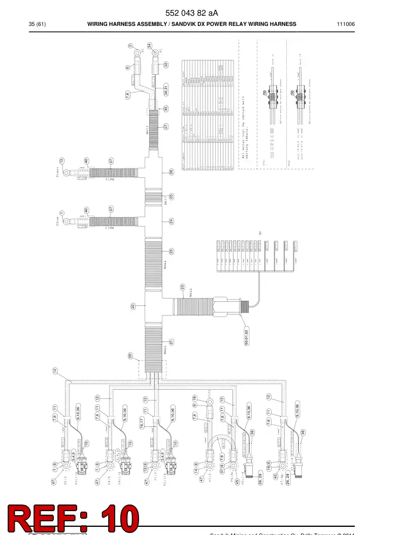 55084874a 550 848 74a Plastic conduits for cable - Sandvik Technical Drawing