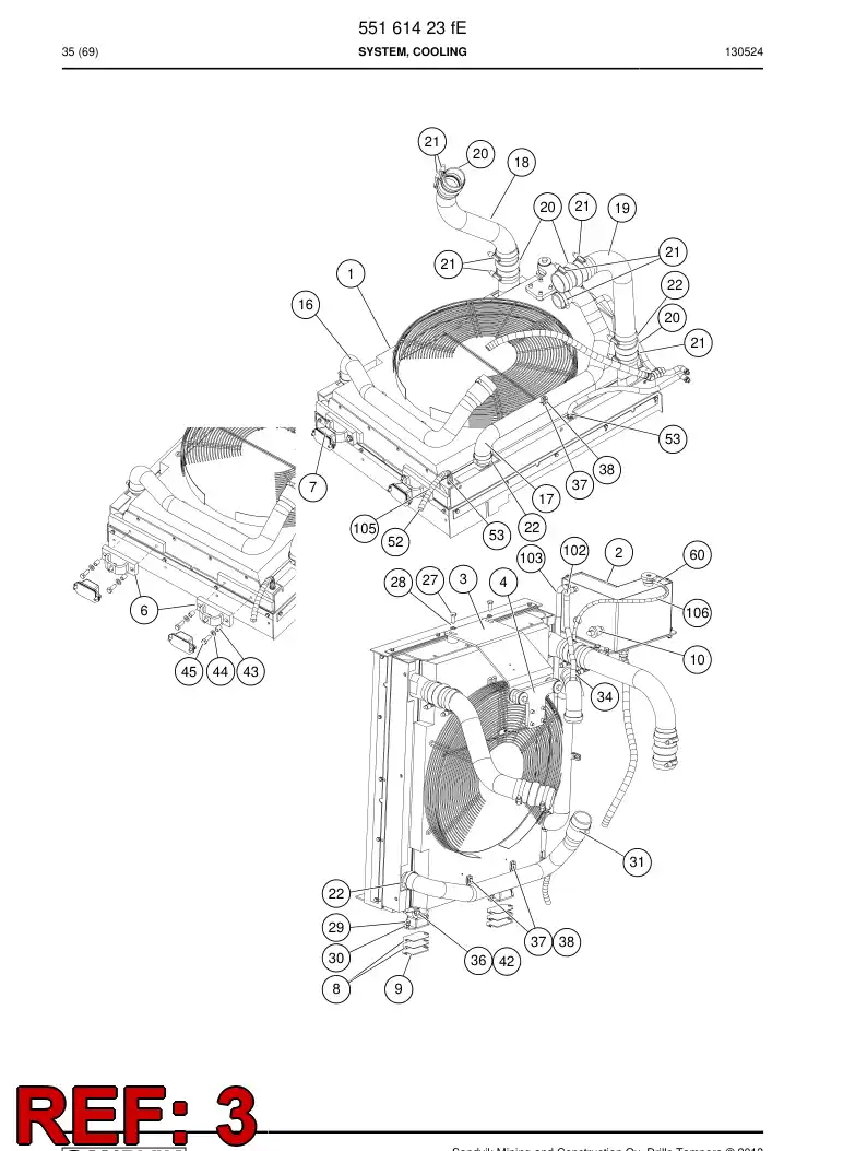 55084897a 550 848 97a Supporting block - Sandvik Technical Drawing