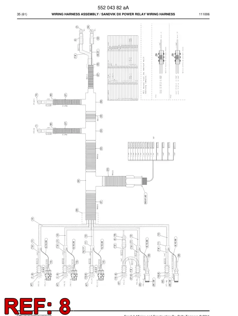 55084899 550 848 99 Plastic conduits for cable - Sandvik Technical Drawing