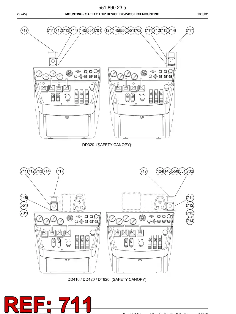 55084904 550 849 04 Push button - Sandvik Technical Drawing