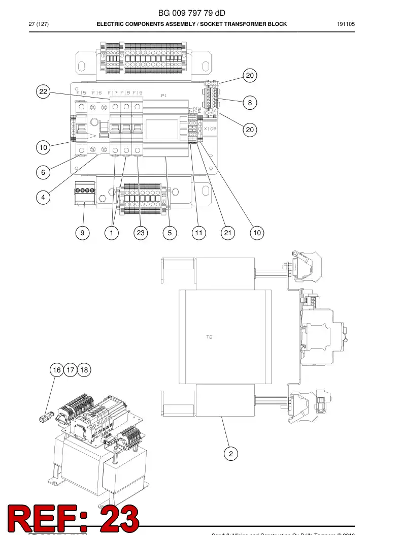 55084994b 550 849 94b Circuit Breaker - Sandvik Technical Drawing