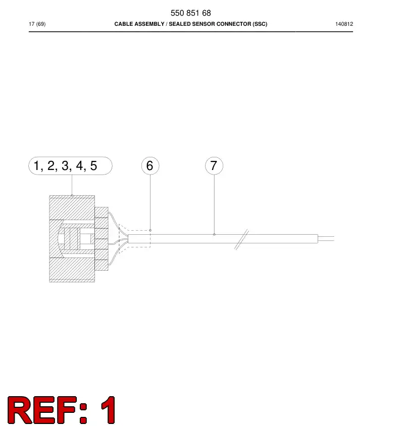 55085204 550 852 04 Connector part - Sandvik Technical Drawing