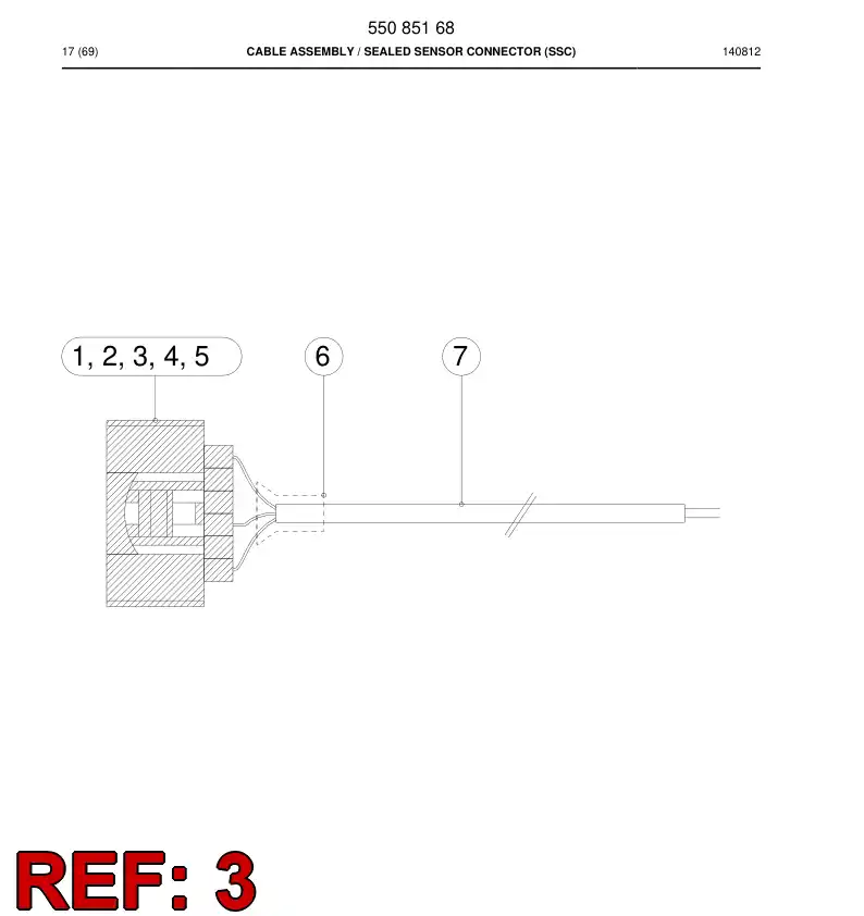 55085205 550 852 05 Accessories for connector - Sandvik Technical Drawing