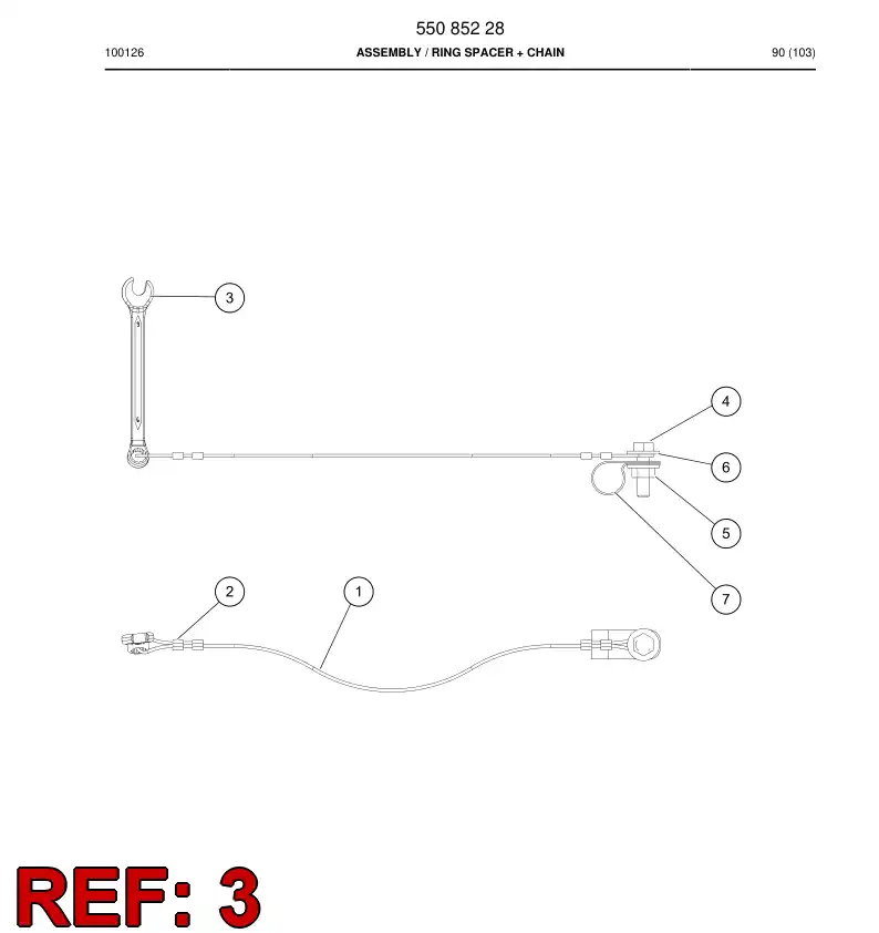 55085206 550 852 06 Spanner, Ring - Sandvik Technical Drawing