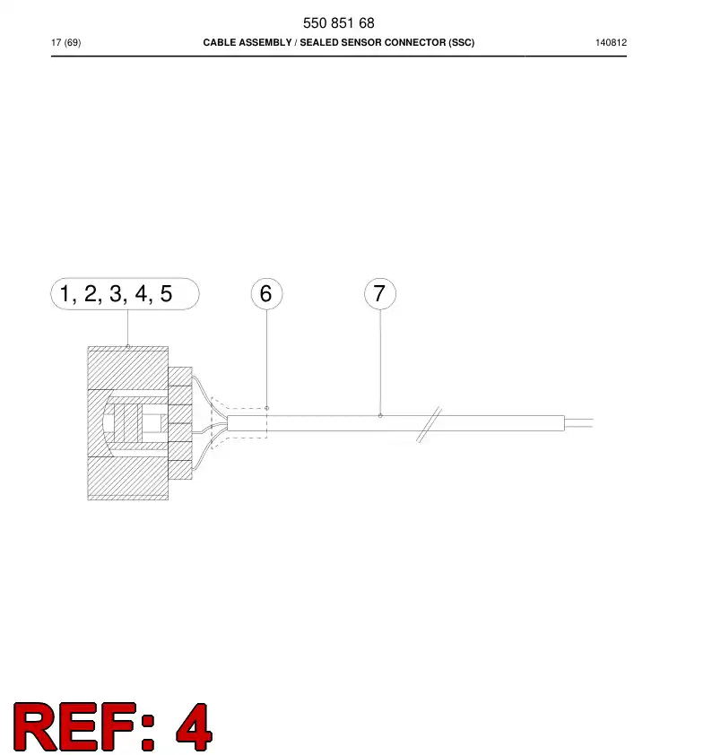 55085208 550 852 08 Accessories for connector - Sandvik Technical Drawing