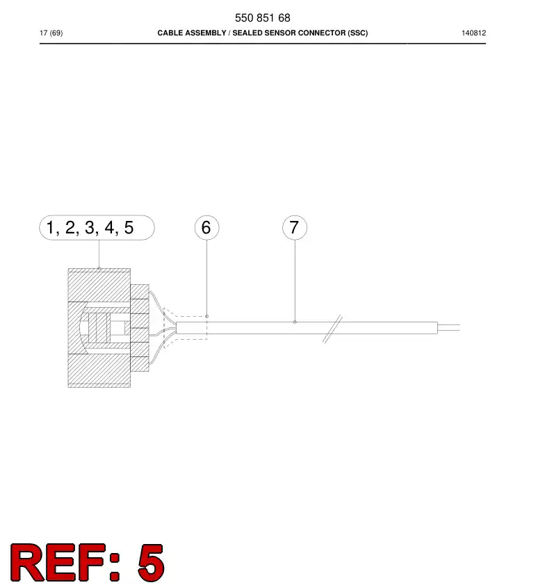 55085209 550 852 09 Accessories for connector - Sandvik Technical Drawing