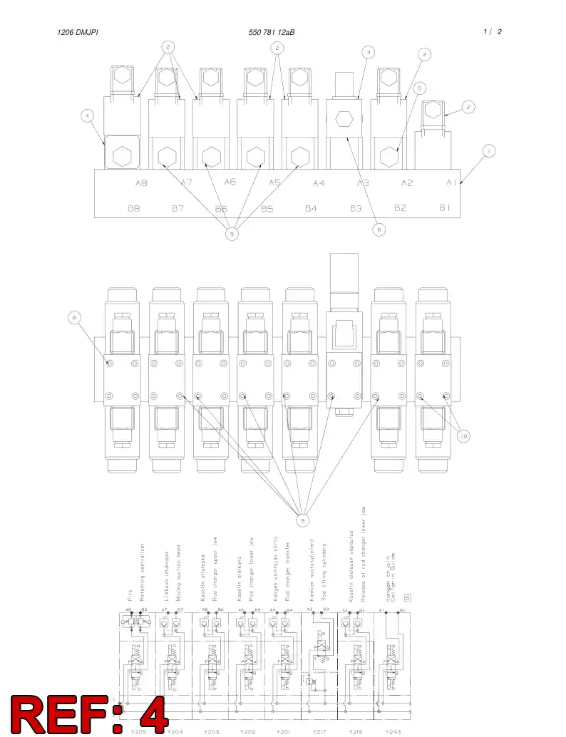 55085381 550 853 81 DOUBLE OVERCENTER VALVE - Sandvik Technical Drawing