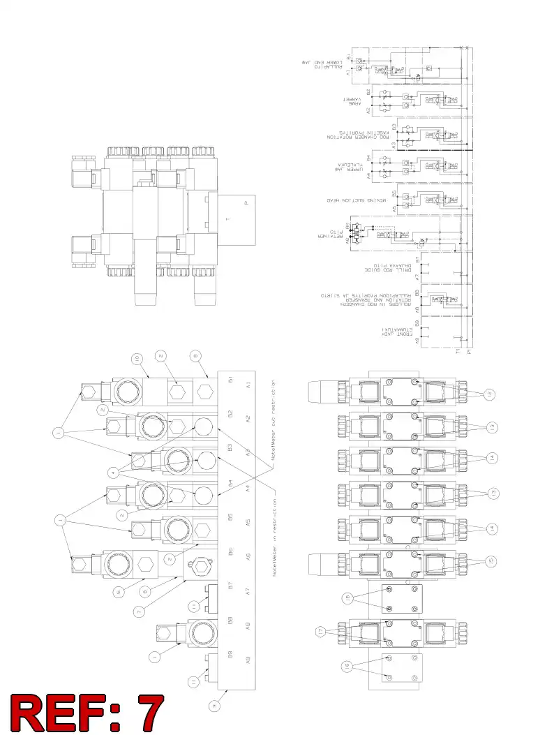 55085383 550 853 83 DOUBLE OVERCENTER VALVE - Sandvik Technical Drawing