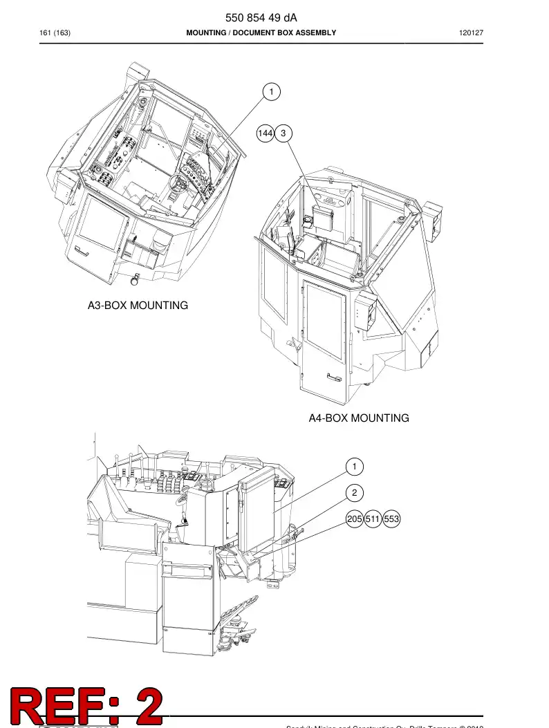 55085452 550 854 52 Bracket, Mounting - Sandvik Technical Drawing