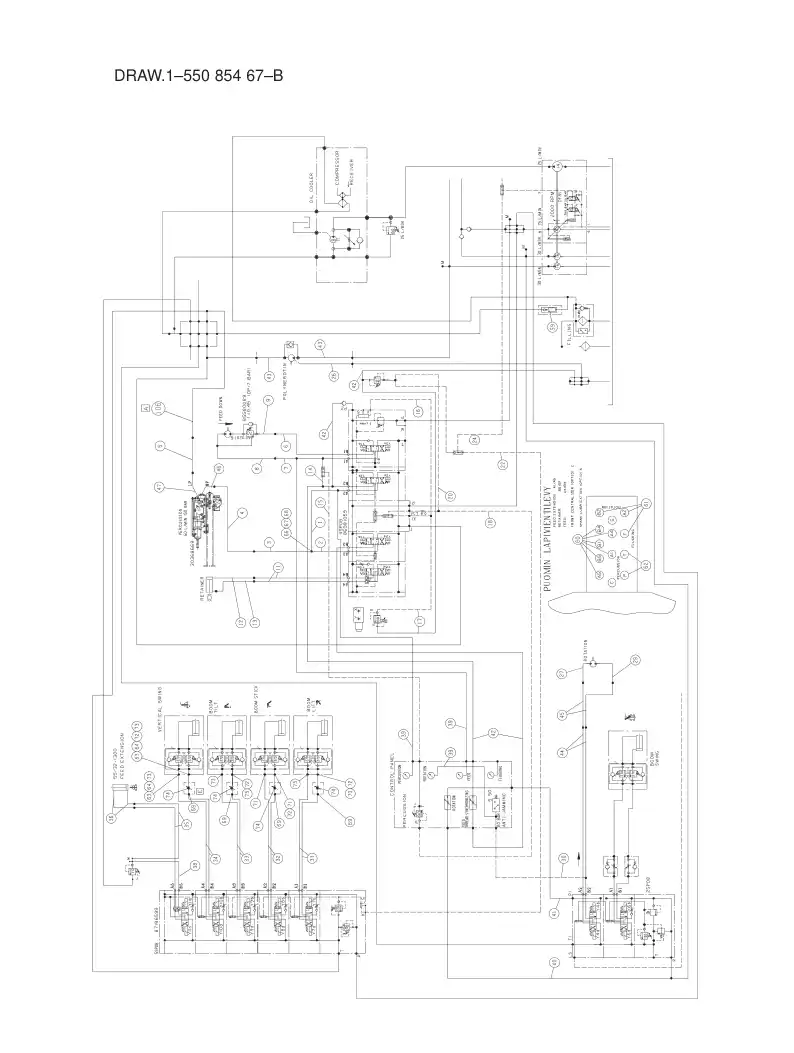 55085467b 550 854 67b Schematic, Hydraulic - Sandvik Technical Drawing