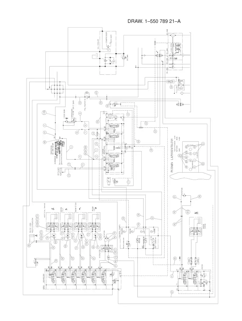 55085470aB 550 854 70aB HYDR. CIRCUIT DIAGRAM, DRILLIN - Sandvik Technical Drawing