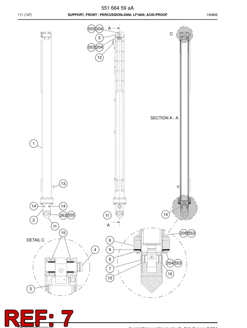 55085486a 550 854 86a MACHO - Sandvik Technical Drawing