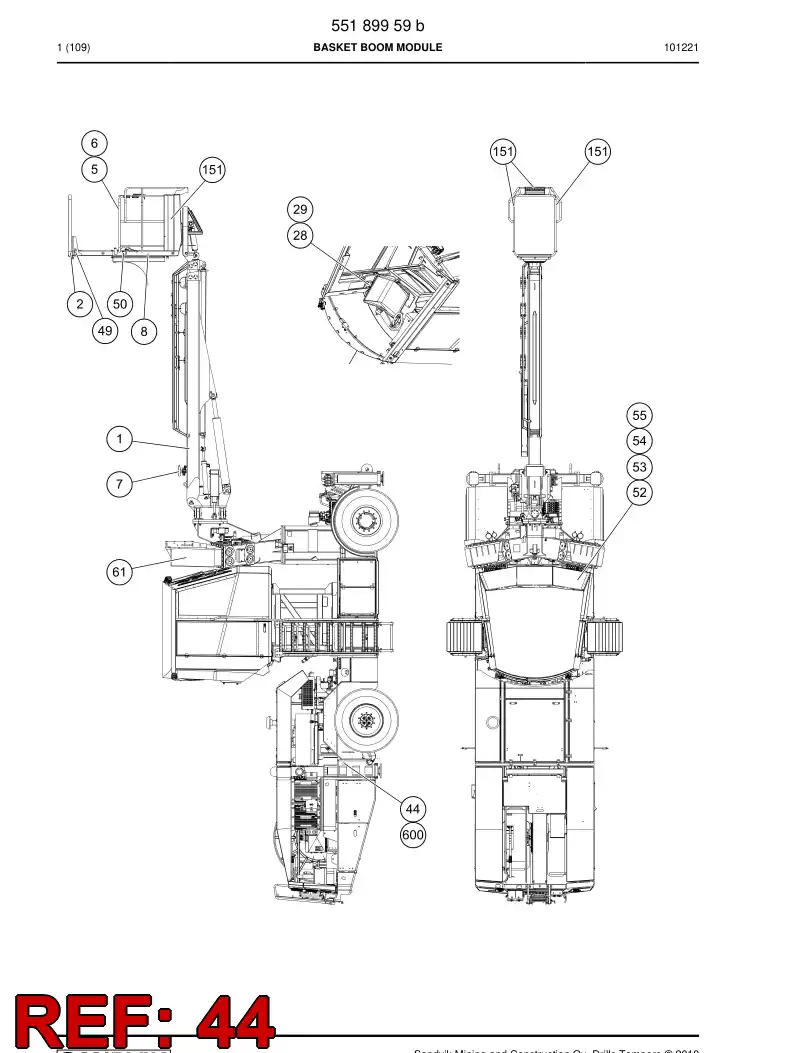 55085560 550 855 60 Sign - Sandvik Technical Drawing