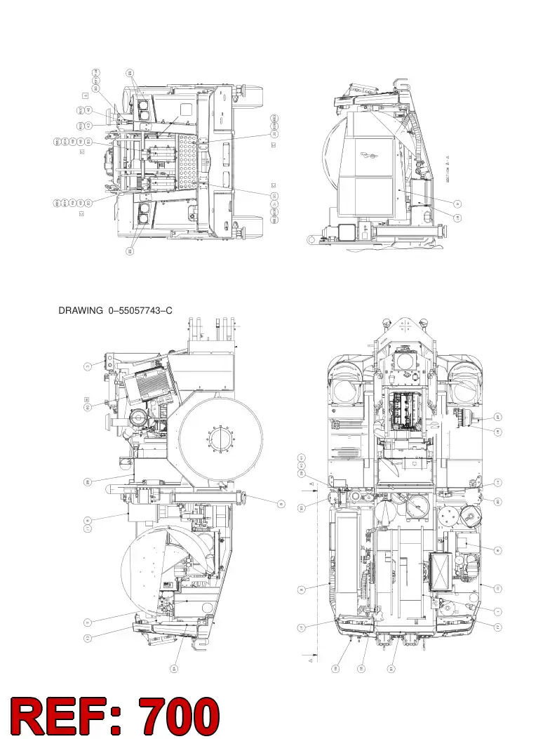 55085575 550 855 75 CABLE ASSEMBLY - Sandvik Technical Drawing