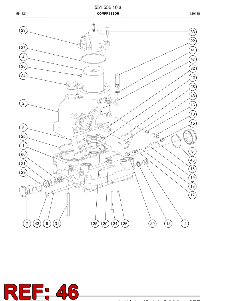 55085594 550 855 94 Gasket - Sandvik Technical Drawing
