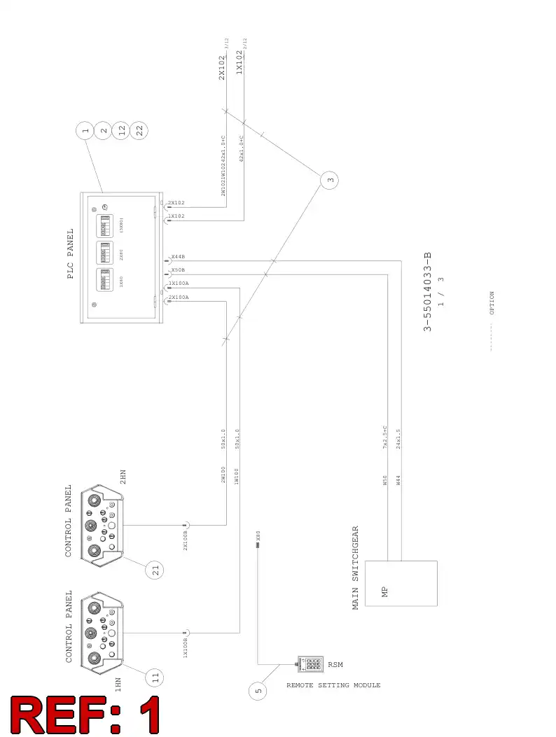 55085612 550 856 12 CONTROL BOX ASSEMBLY - Sandvik Technical Drawing