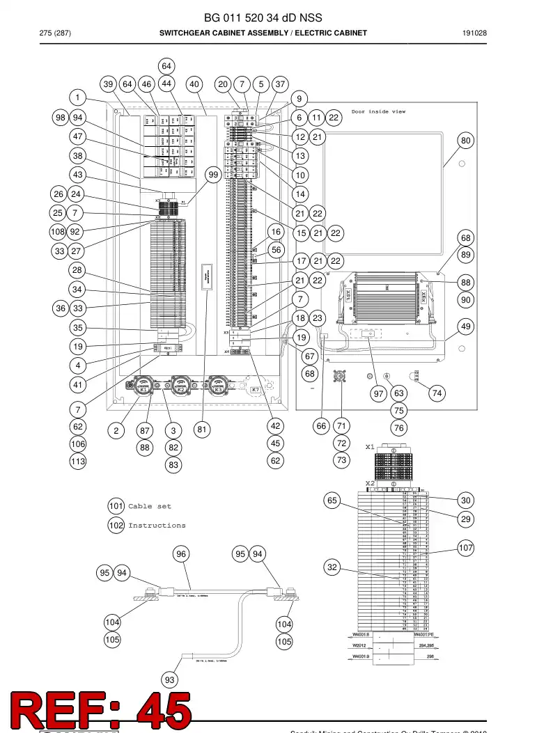 55085661 550 856 61 Plate, End - Sandvik Technical Drawing